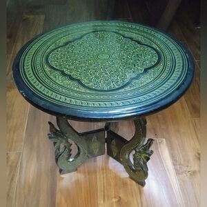 Asian Inspired Dragon Side Table